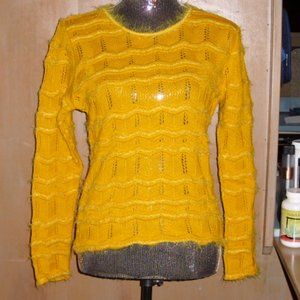 SaPi Maglierie Italy Sweater L wool blend yellow NWT